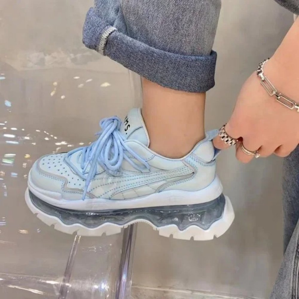 New Air-Cushion Sports Sneakers - Thick Sole Heightening Athletic Shoes